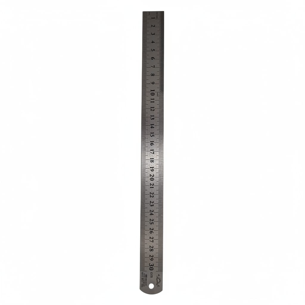Metal Ruler 30cm / 12", Stainless Steel, Corrosion Resistant, Lightweight