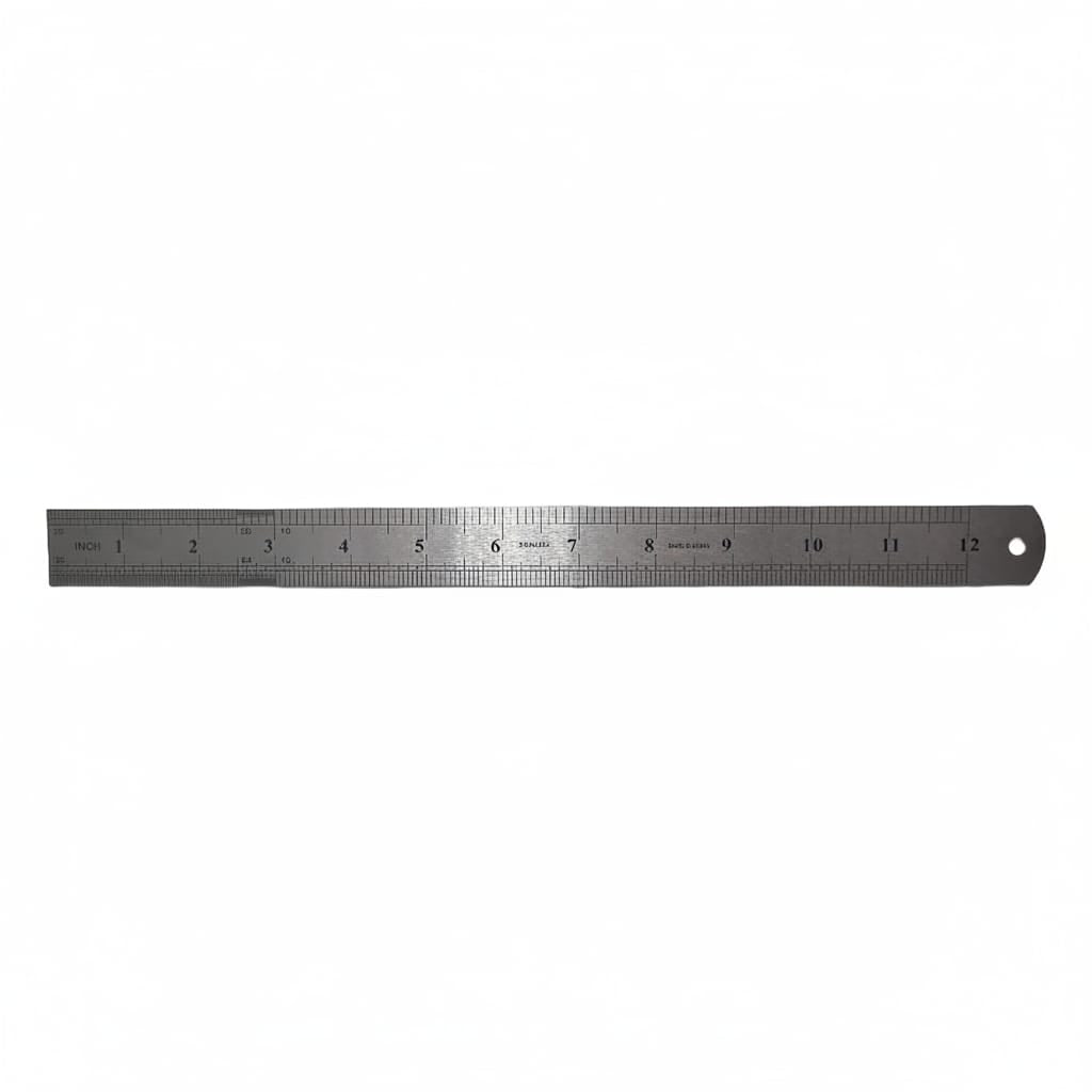 Metal Ruler 30cm / 12", Stainless Steel, Corrosion Resistant, Lightweight