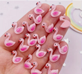 Multimate Mini Pink Flamingo Flatback with Rhinestones, Pack of 30