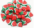 Multimate Watermelon Style Polymer Clay Beads, 10mm, Pack of 100