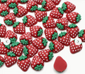 Multimate Resin Strawberry Charms, Acrylic Charms, 17mm X 20mm