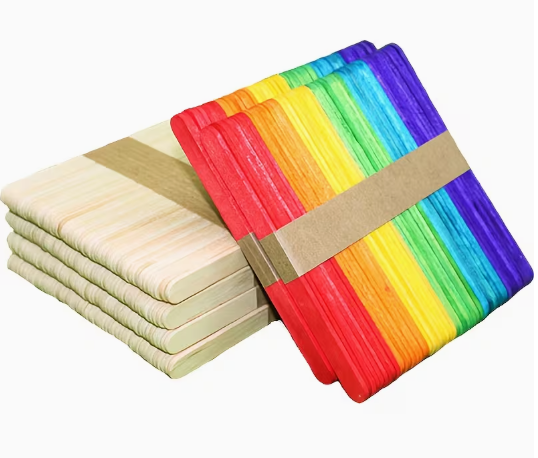 Multimate Wooden Craft Sticks, DIY, 9.5 cm X 1.2 cm Dimensions, Pack of 50