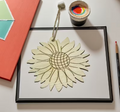 Multimate Sunflower Shaped Blank Wooden Slices, 7.6 cm in Size, Pack of 10