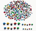 Multimate Self-adhesive Googly Eyes Stickers, Available in Four Sizes, Pack of 56, Assorted Shapes and Colours