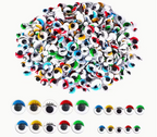 Multimate Self-adhesive Googly Eyes Stickers, Available in Four Sizes, Pack of 56, Assorted Shapes and Colours