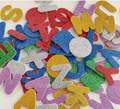 Multimate Glossy Alphabet Stickers, 4 cm in Size, Pack of 52, Assorted Colours