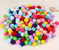 Multimate Multicolour Mini Pom-Pom Balls, Nylon, 1.5 cm in Diameter, Assorted Colours