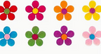 Multimate Colourful Felt Flowers, 28mm in Diameter, Pack of 100, Assorted Colours