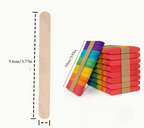 Multimate Multicoloured Craft Sticks, 9.58 cm X 3.93 cm, Pack of 150