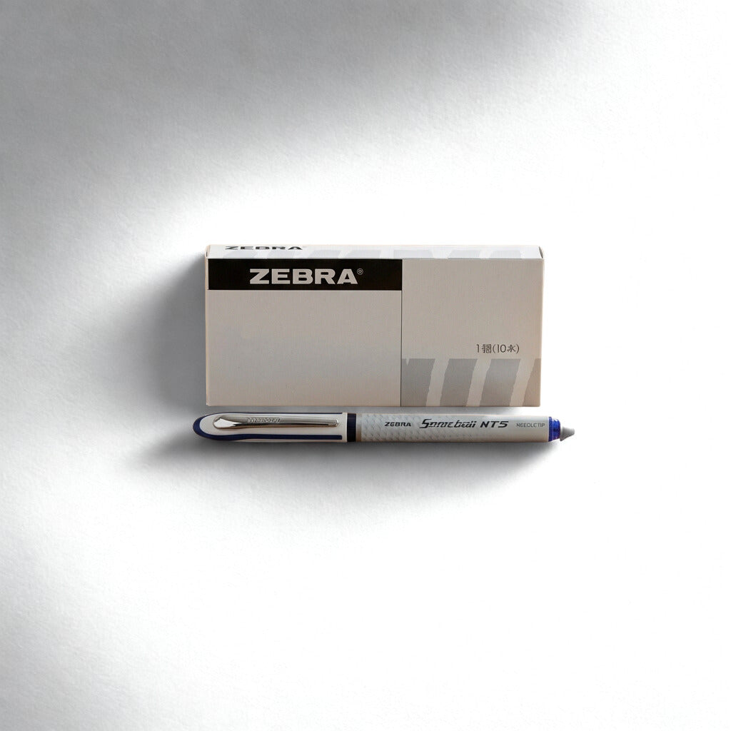 Zebra Sonicball Pen NT5, 0.5mm, Needle Tip, Box of 10, Black, Red, and Blue