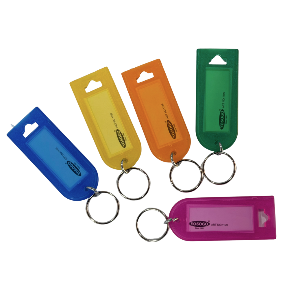 Yosogo Ring Key Tags, Assorted Colours, Pack of 100