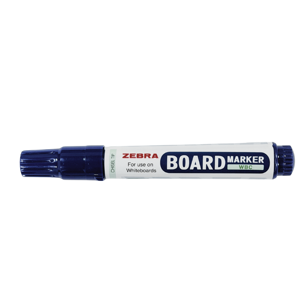 Zebra Whiteboard Marker, Chisel Nib, Blue, Single Piece