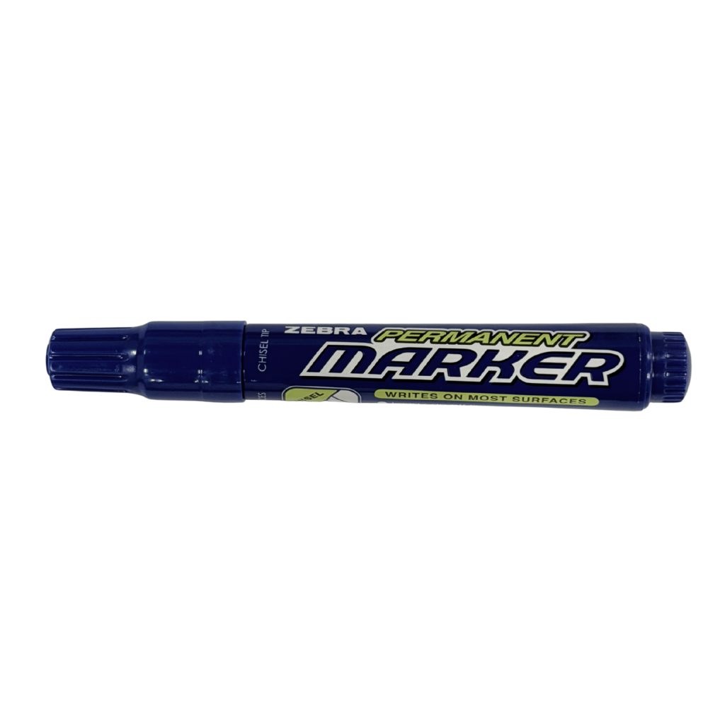 Zebra Permanent Marker, Chisel Nib, Single Piece, Black