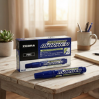 Zebra Permanent Marker, Chisel Nib, Single Piece, Black