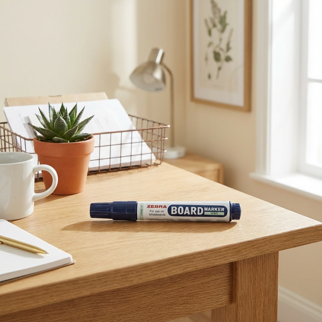 Zebra Whiteboard Marker, Chisel Nib, Blue, Single Piece