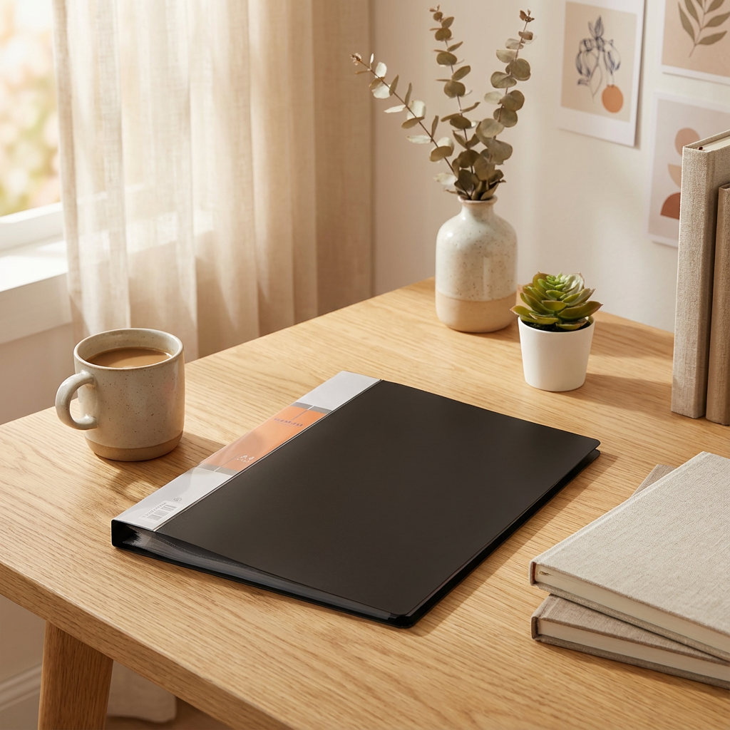 Stanley Clear File, A4, 20 Pockets, Black