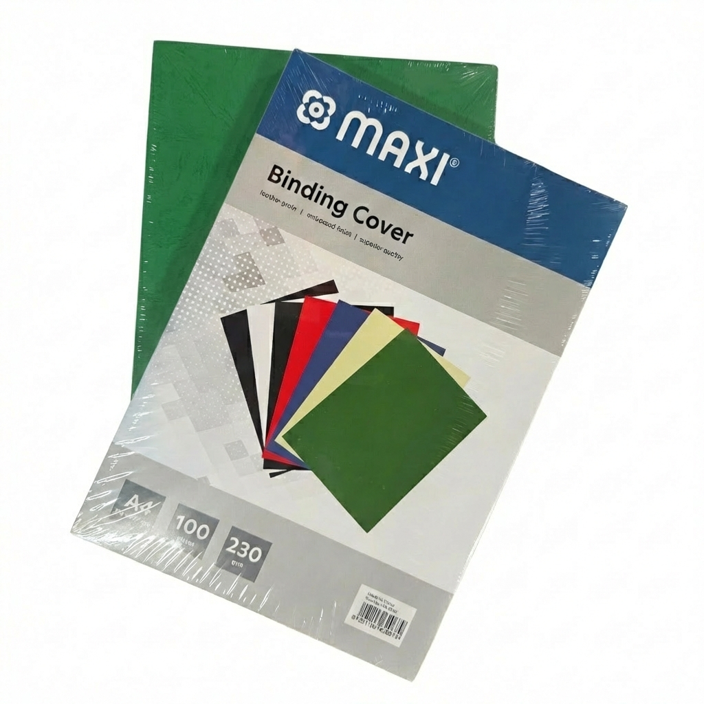 Maxi Binding Cover, A4, Embossed Leather Grain, 230GSM, Pack of 100