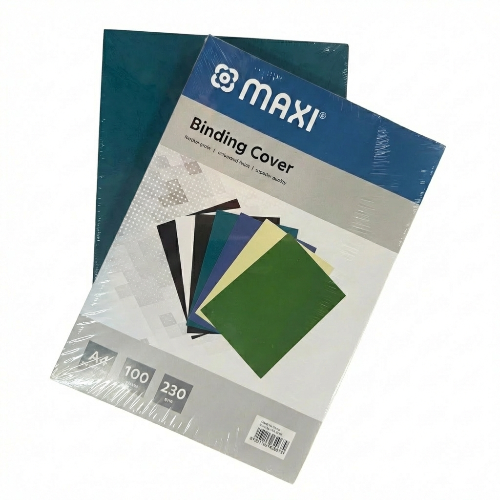 Maxi Binding Cover, A4, Embossed Leather Grain, 230GSM, Pack of 100
