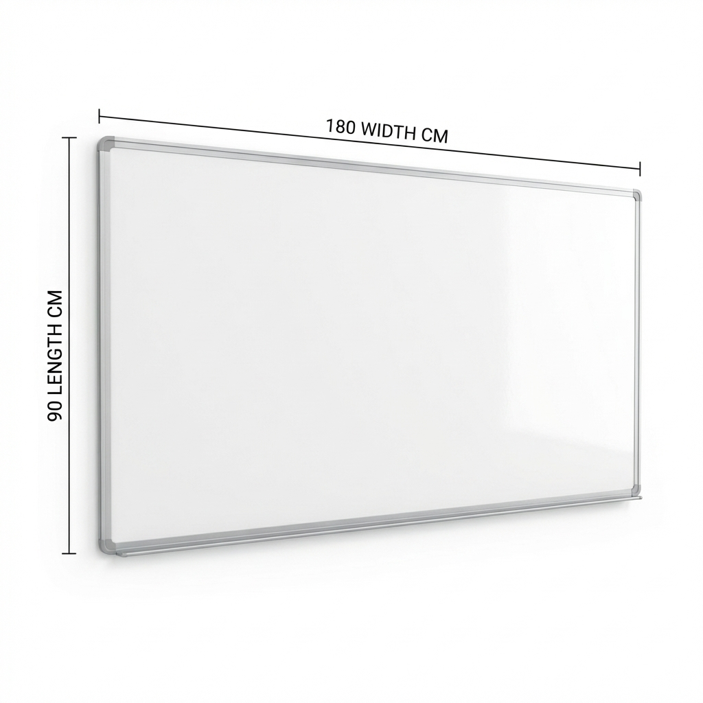 Maxi Single Sided Magnetic White Board, 90 cm x 180 cm