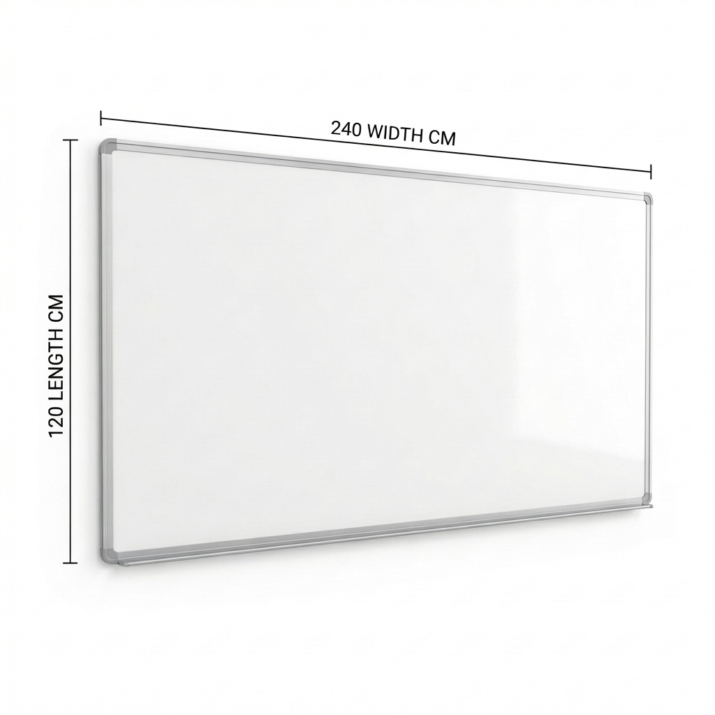Maxi Single Sided Magnetic White Board, 120 cm x 240 cm
