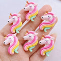 Multimate Rainbow Unicorn Resin Charm, DIY, Pack of 10