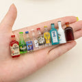 Multimate Mini Liquor Bottle Charms, Resin Accessories, Pack of 10, Assorted